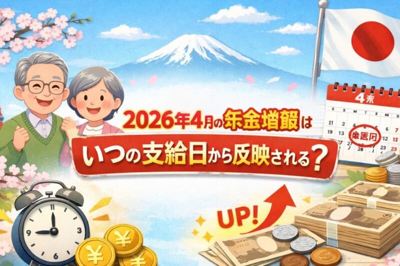 2026年4月の年金増額はいつの支給日から反映される？