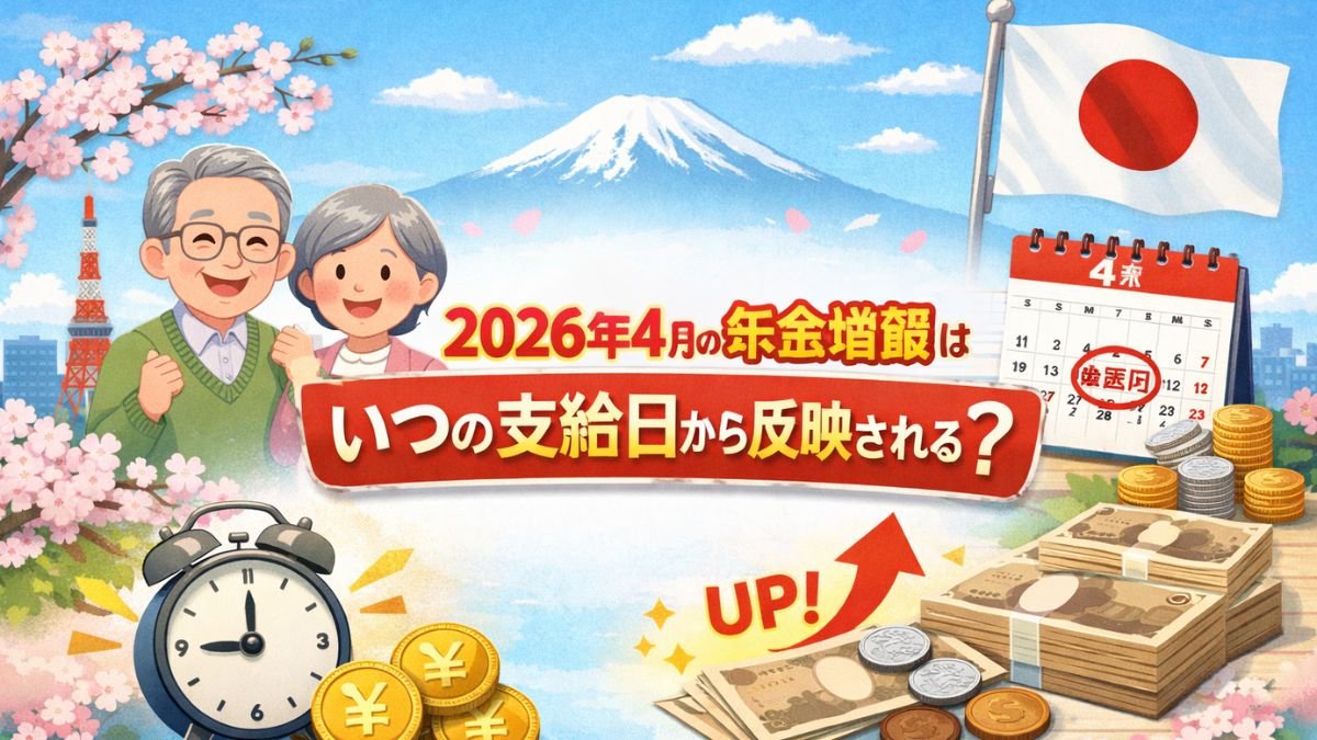2026年4月の年金増額はいつの支給日から反映される？