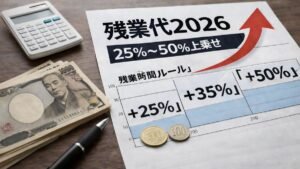 2026年の残業代が大きく変わる｜基本給に25〜50％上乗せの新ルール開始