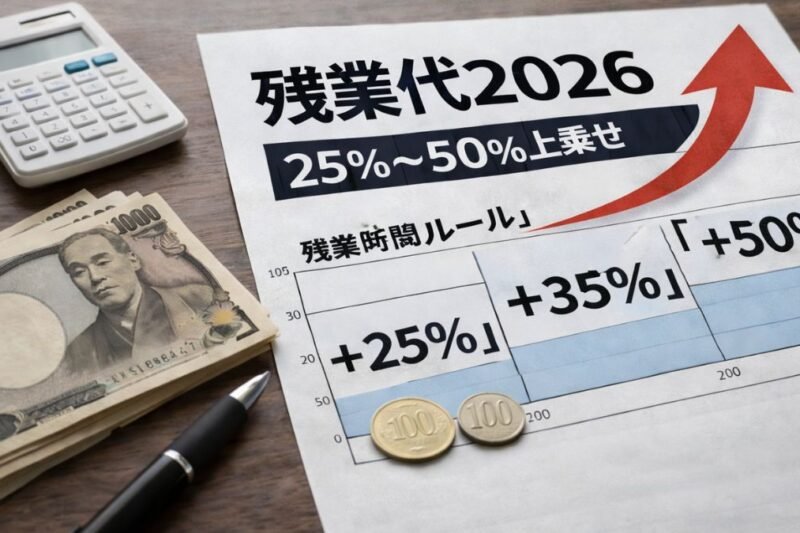 2026年の残業代が大きく変わる｜基本給に25〜50％上乗せの新ルール開始