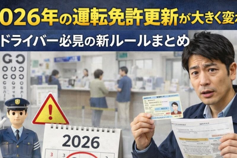 2026年の運転免許更新が大きく変わる｜全ドライバー必見の新ルールまとめ