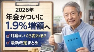 2026年年金がついに1.9％増額へ｜月額はいくら変わる？最新改定まとめ