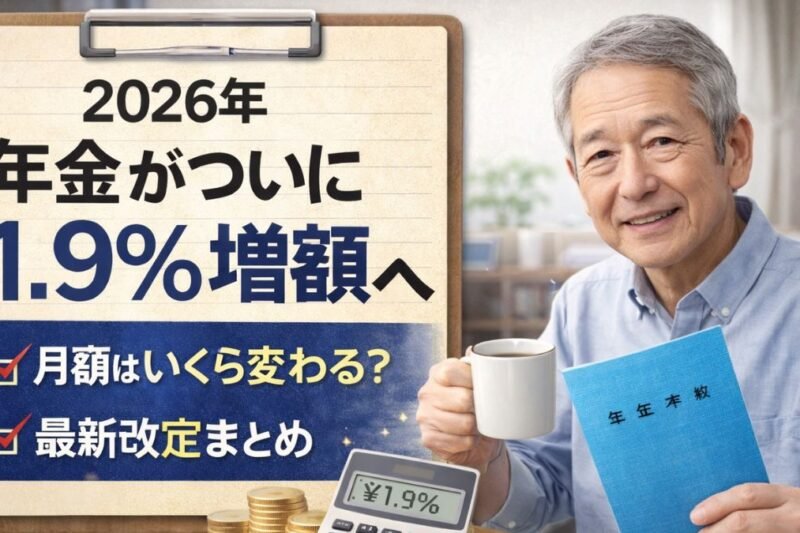 2026年年金がついに1.9％増額へ｜月額はいくら変わる？最新改定まとめ