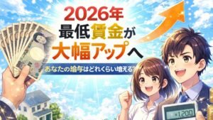 2026年最低賃金が大幅アップへ｜あなたの給与はどれくらい増える？