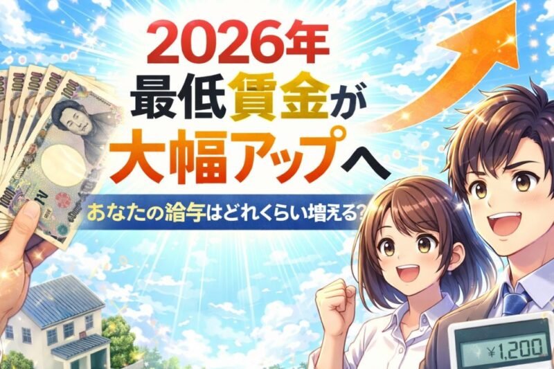 2026年最低賃金が大幅アップへ｜あなたの給与はどれくらい増える？