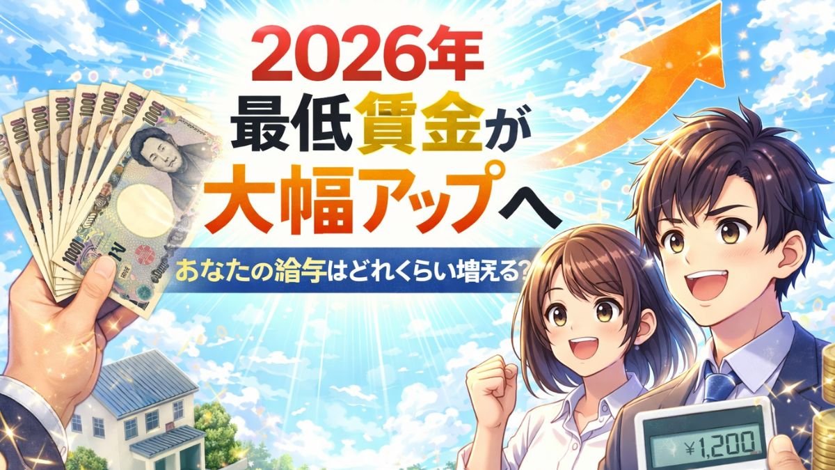 2026年最低賃金が大幅アップへ｜あなたの給与はどれくらい増える？
