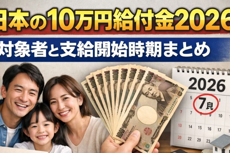 日本の10万円給付金2026｜対象者と支給開始時期まとめ