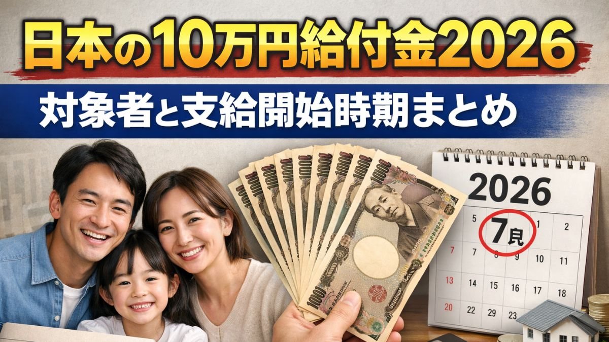 日本の10万円給付金2026｜対象者と支給開始時期まとめ