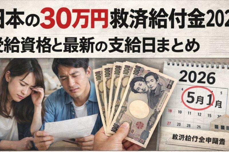 日本の30万円救済給付金2026｜受給資格と最新の支給日まとめ