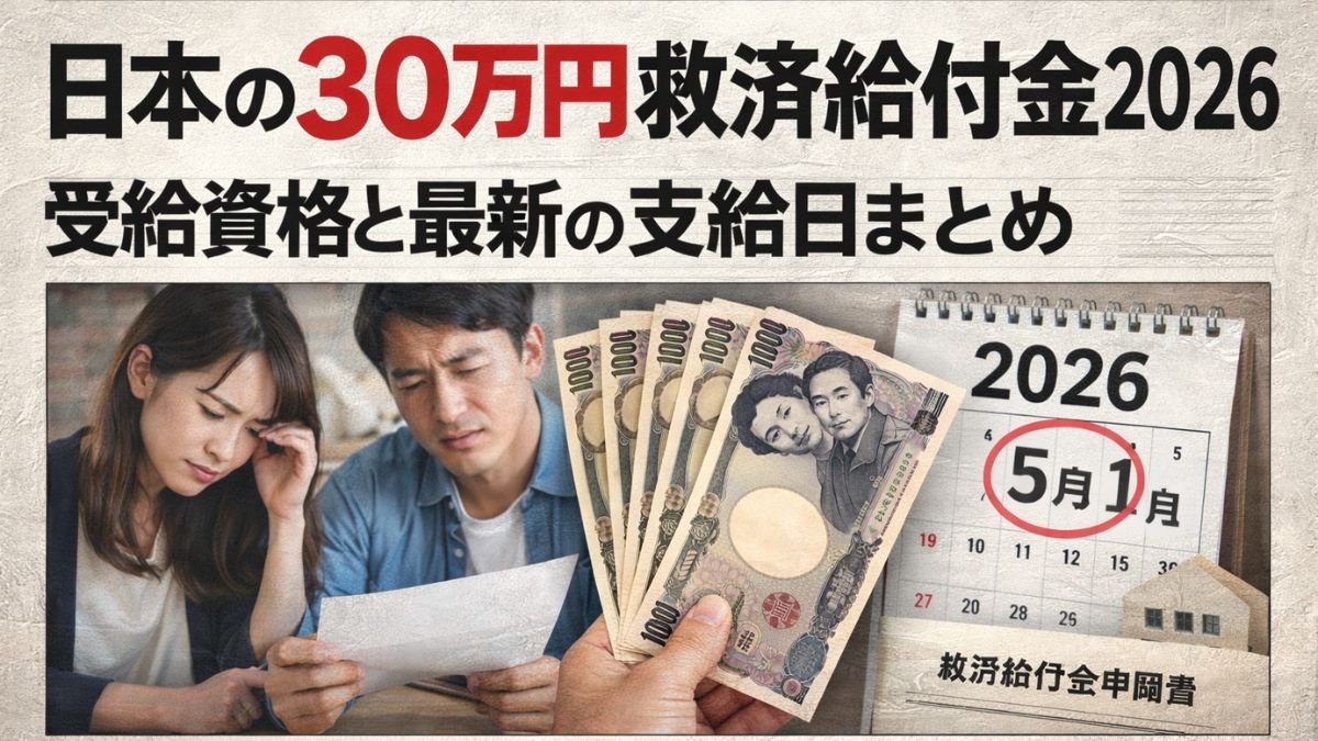 日本の30万円救済給付金2026｜受給資格と最新の支給日まとめ