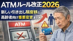 日本のATMルール改正2026｜新しい引き出し限度額と高齢者向け重要変更まとめ