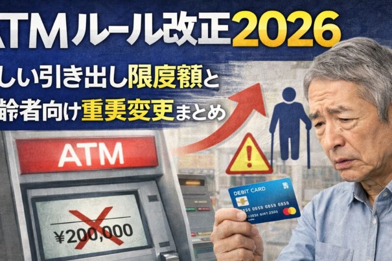 日本のATMルール改正2026｜新しい引き出し限度額と高齢者向け重要変更まとめ