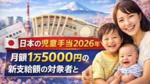 日本の児童手当2026年｜月額1万5000円の新支給額の対象者と制度まとめ