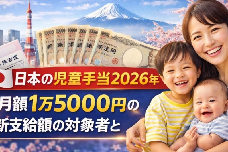 日本の児童手当2026年｜月額1万5000円の新支給額の対象者と制度まとめ